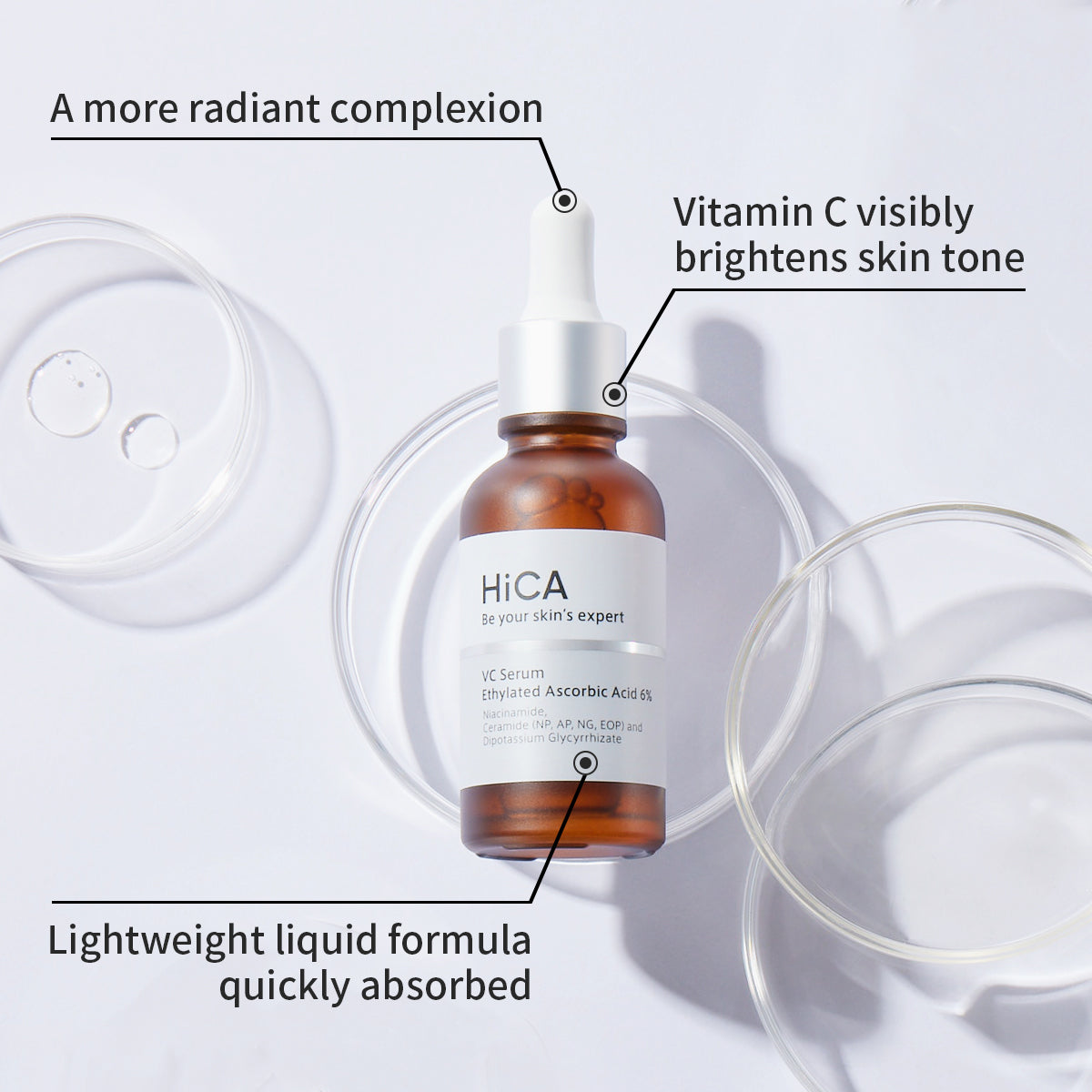 HiCA-VC Serum Ethylated Ascorbic Acid 6%-5-antioxidation-brightens uneven skin HiCA-VC Serum Ethylated Ascorbic Acid 6%-5-antioxidation-brightens uneven skin
